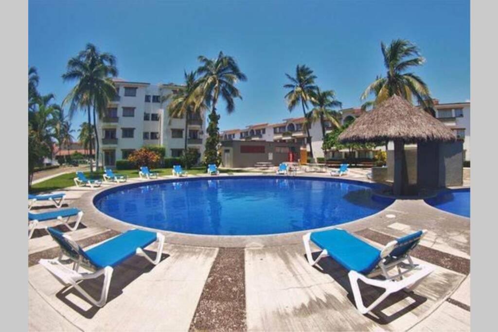 Departamento 2 recamaras para 6 Personas 3 albercas playa a 50 mts wifi Manzanillo Exterior foto