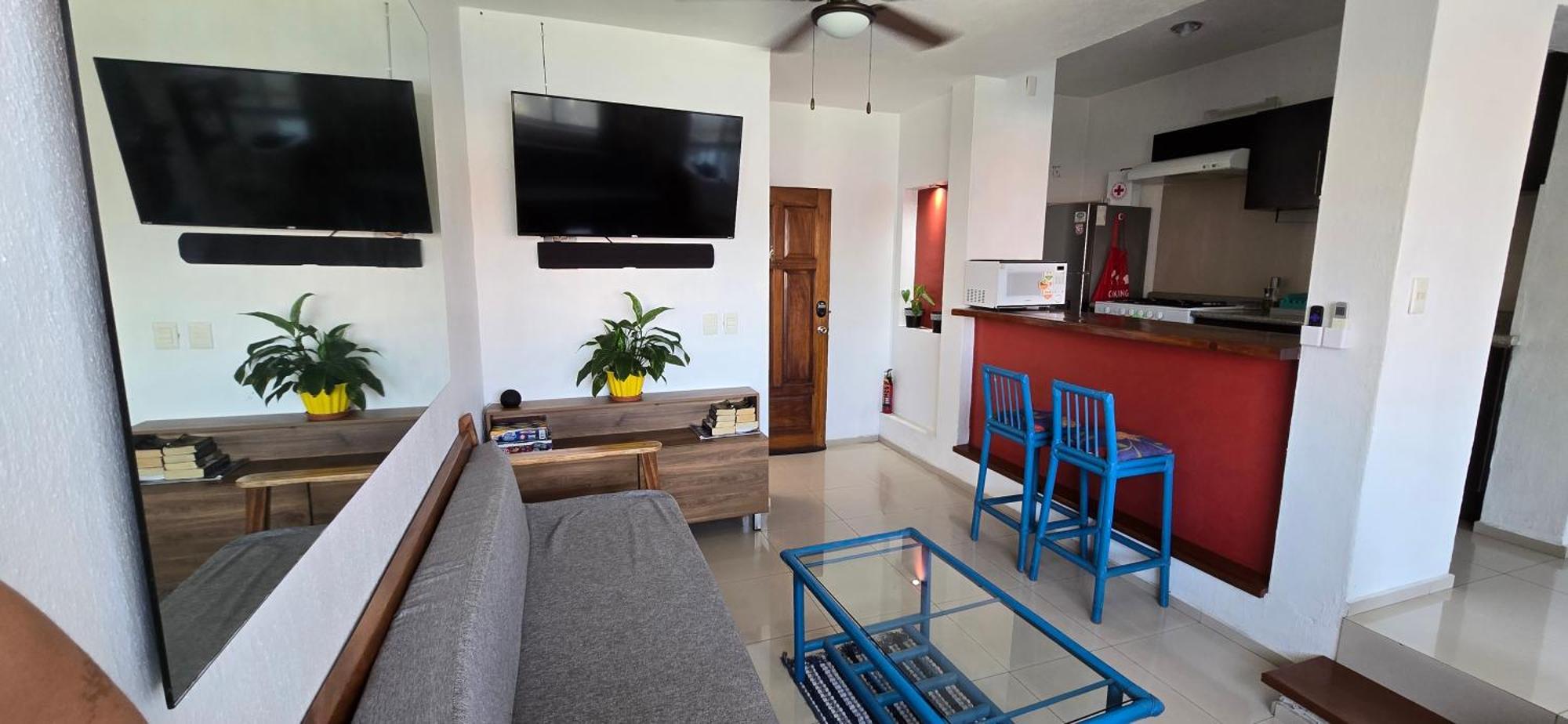 Departamento 2 recamaras para 6 Personas 3 albercas playa a 50 mts wifi Manzanillo Exterior foto